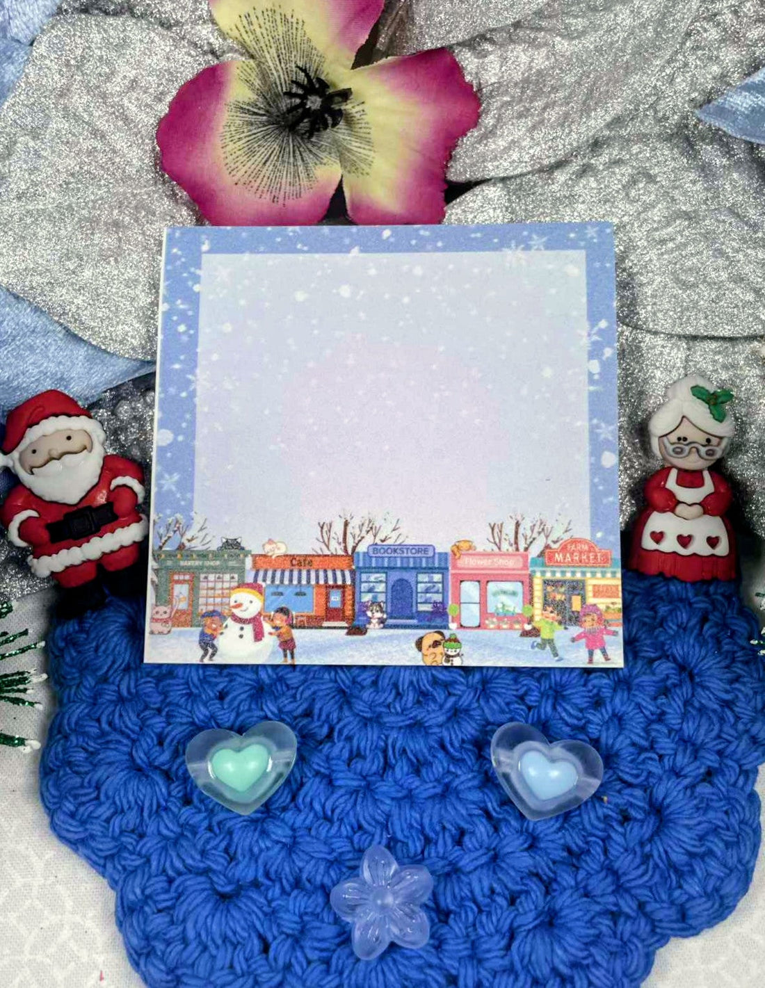 Main Street Winter Sticky Notes 3" x 3" Autumnmist Boutique