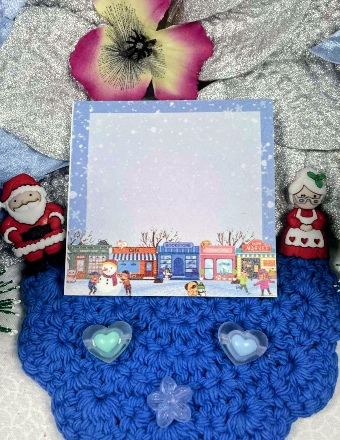 Main Street Winter Sticky Notes 3" x 3" Autumnmist Boutique