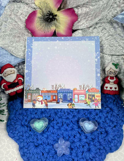 Main Street Winter Sticky Notes 3" x 3" Autumnmist Boutique