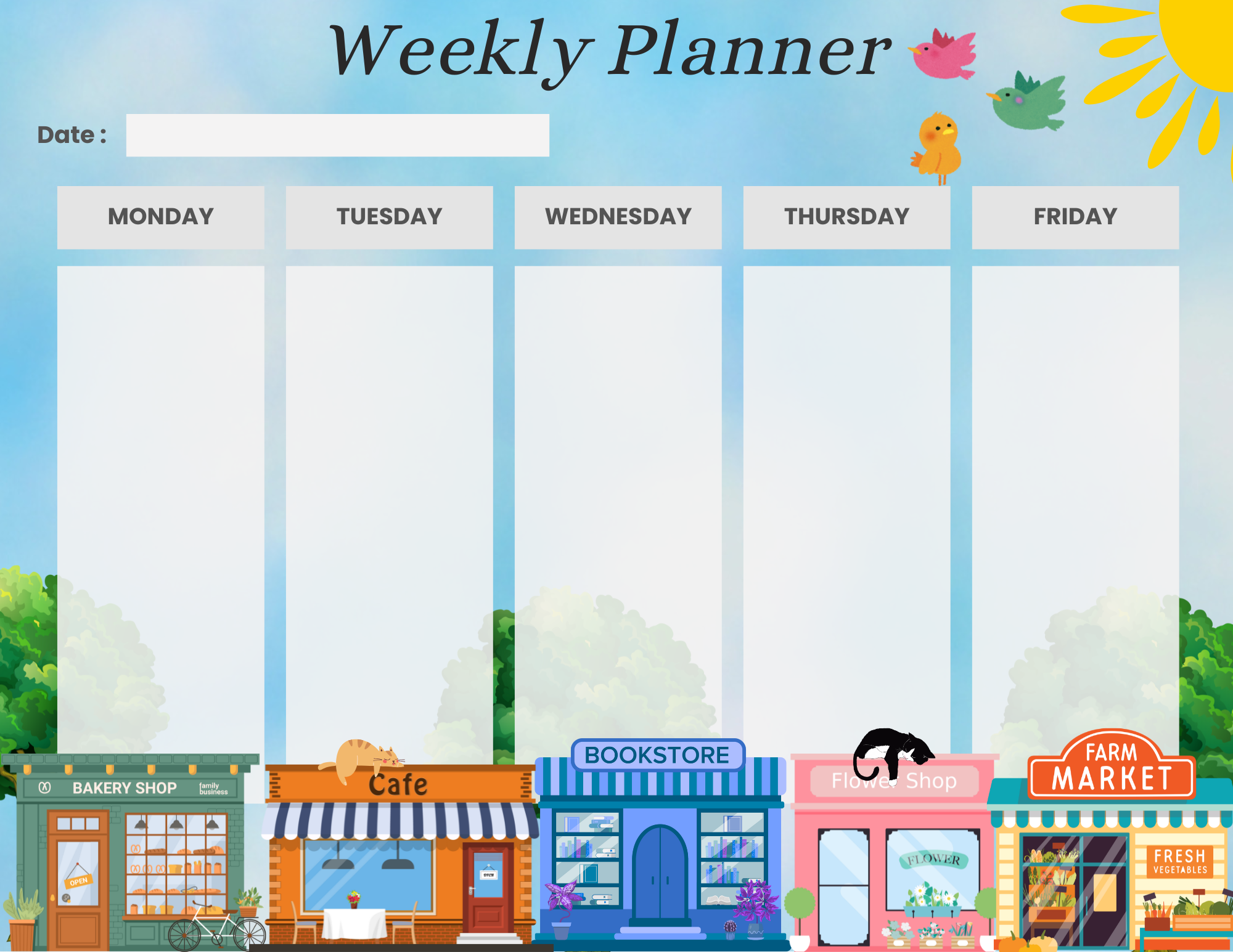Main Street Magic Weekly Planner Notepad 8.5&quot; x 11&quot; - Bookworm Gift - Notepad