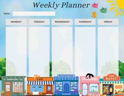Main Street Magic Weekly Planner Notepad 8.5&quot; x 11&quot; - Bookworm Gift - Notepad