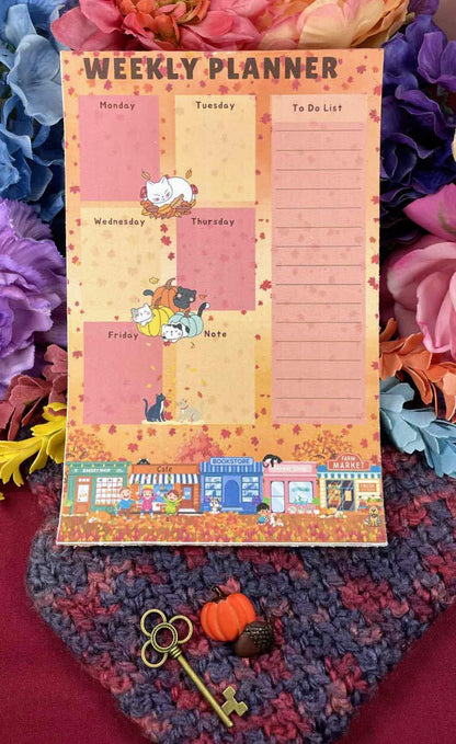 Main Street Fall Weekly Planner Notepad 5.5&quot; x 8.5&quot;