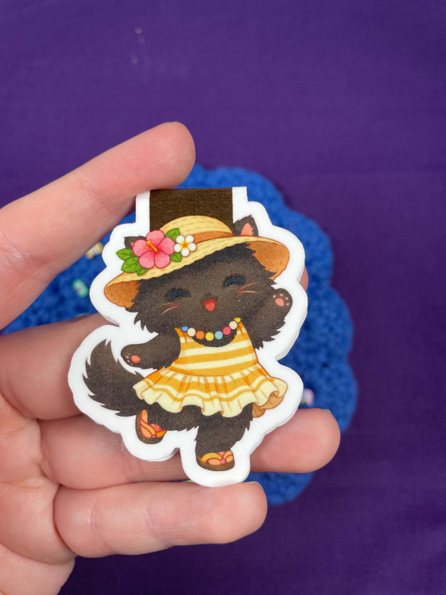 Sun-Kissed Dancing Cat Magnetic Bookmark Autumnmist Boutique