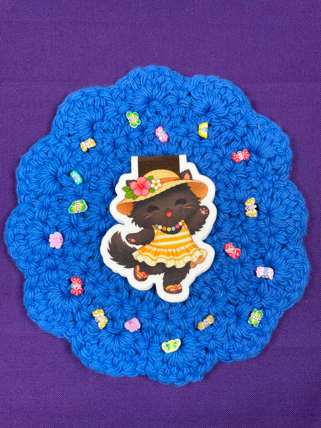 Sun-Kissed Dancing Cat Magnetic Bookmark Autumnmist Boutique
