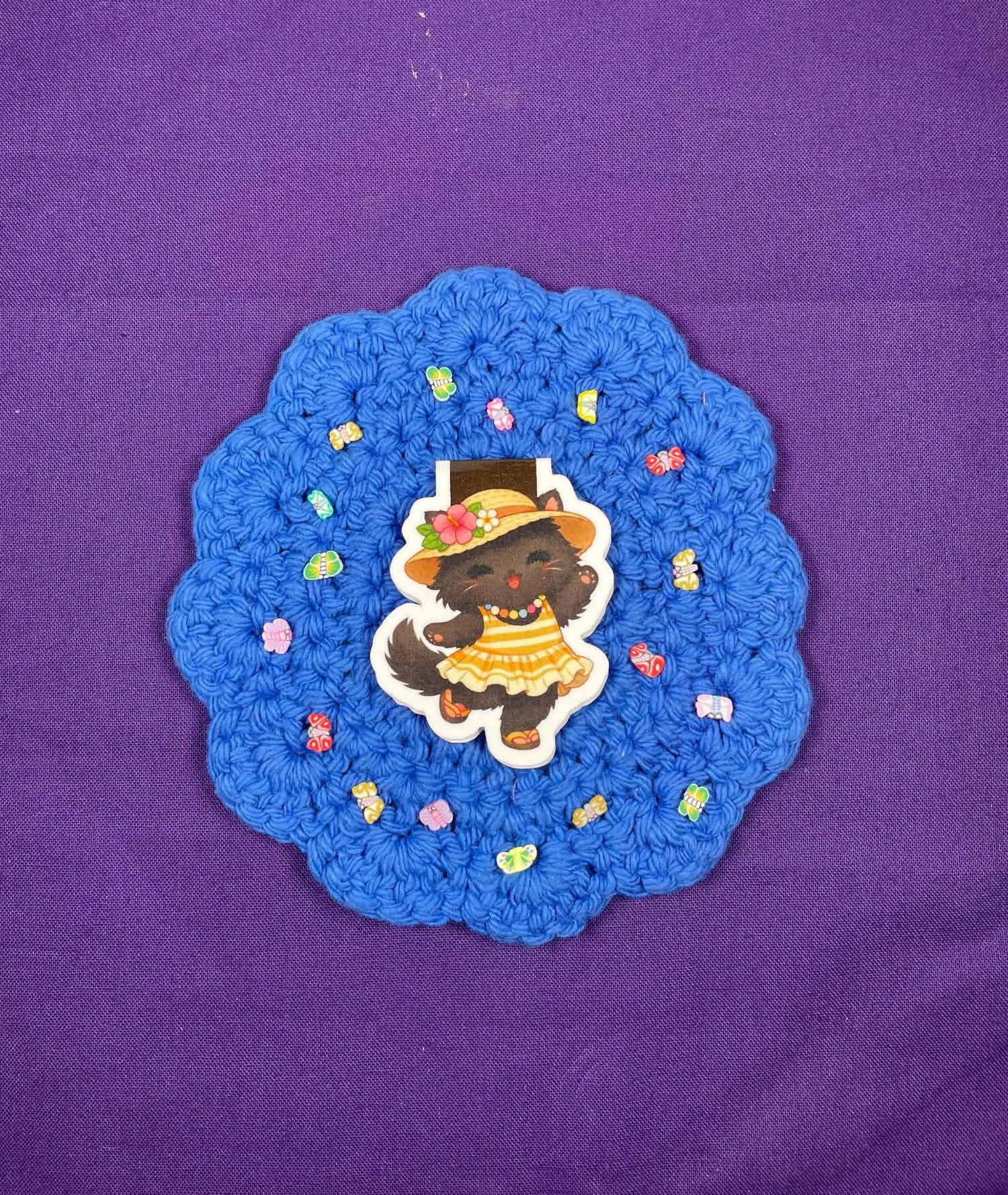 Sun-Kissed Dancing Cat Magnetic Bookmark Autumnmist Boutique