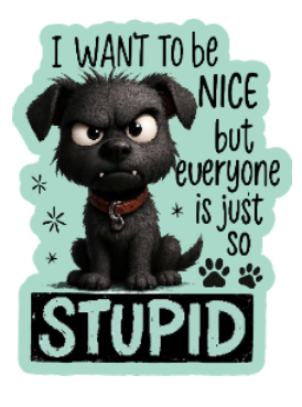 I Want to be Nice Vinyl Sticker Autumnmist Boutique