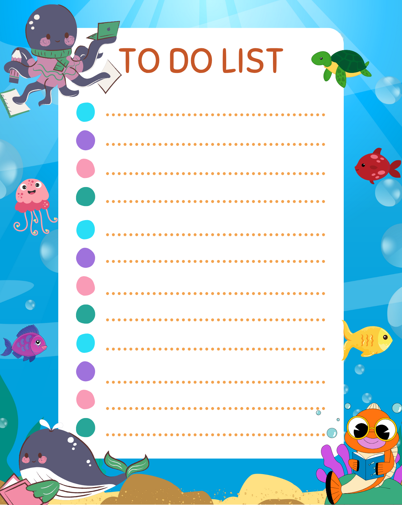 Underwater Reading Notepad