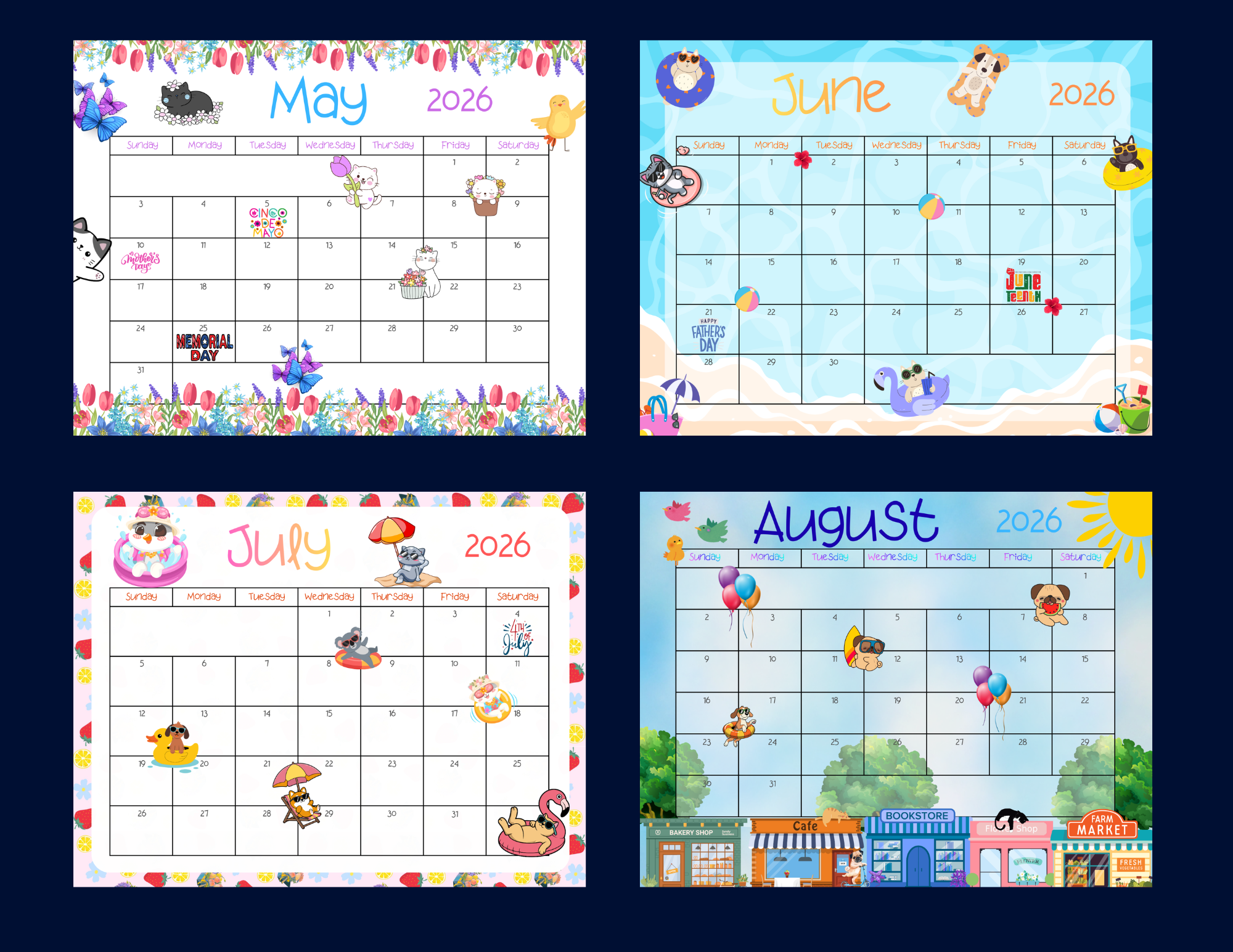 2026 Digital Calendar Autumnmist Boutique