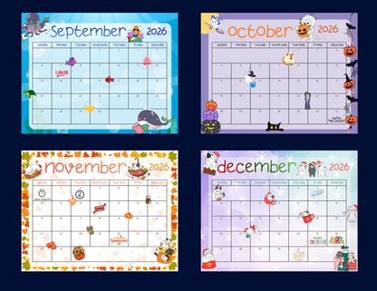 2026 Digital Calendar Autumnmist Boutique