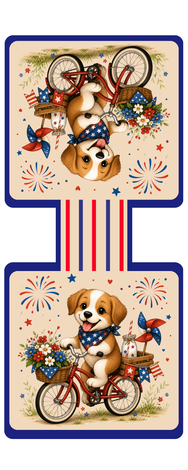 Patriotic Dog Magnetic Bookmark Autumnmist Boutique