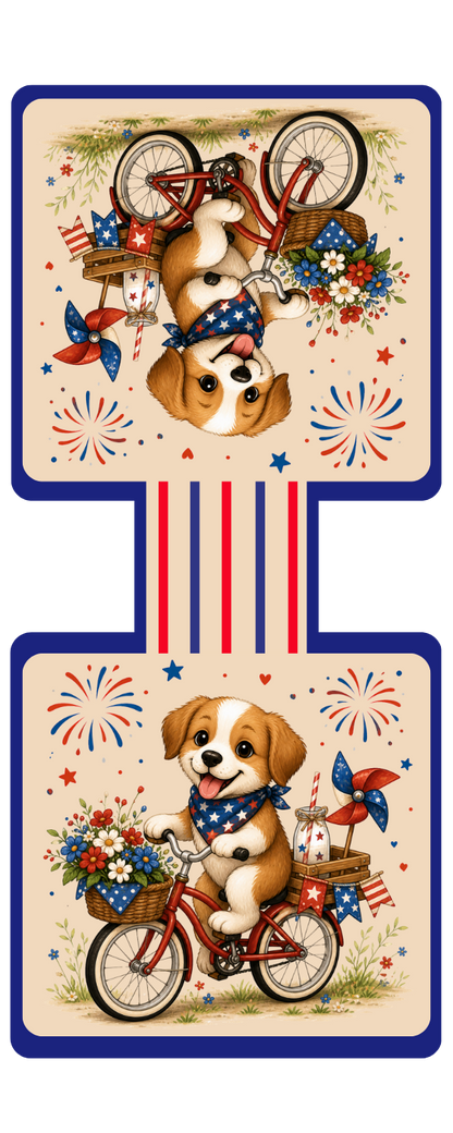 Patriotic Dog Magnetic Bookmark Autumnmist Boutique