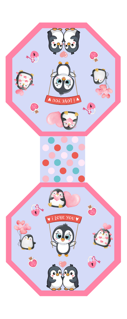 Penguin Kisses &amp; Heart Wishes Magnetic Bookmark Autumnmist Boutique