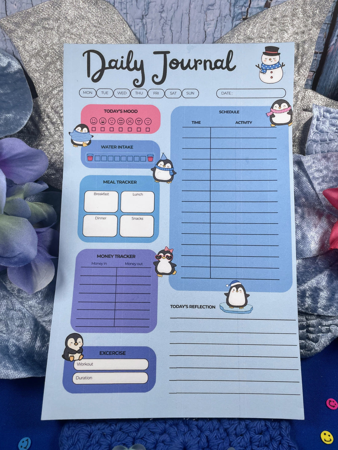 Penguin Play Planner Notepad 5.5" x 8.5" Autumnmist Boutique