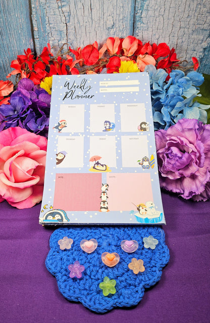 Penguin Parade Weekly Planner Notepad 5.5&quot; x 8.5&quot;