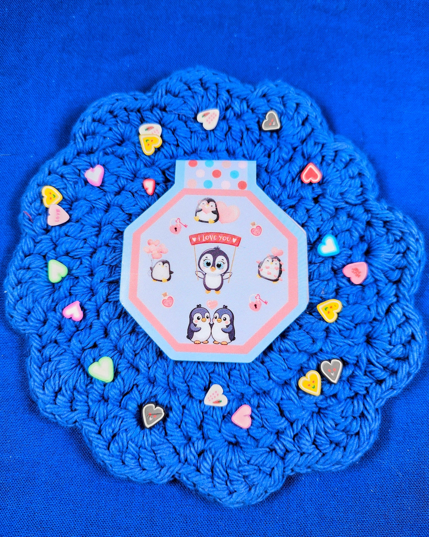 Penguin Kisses &amp; Heart Wishes Magnetic Bookmark Autumnmist Boutique