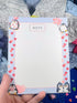 Penguin Kisses & Heart Wishes Notepad 4.25" x 5.5" Autumnmist Boutique