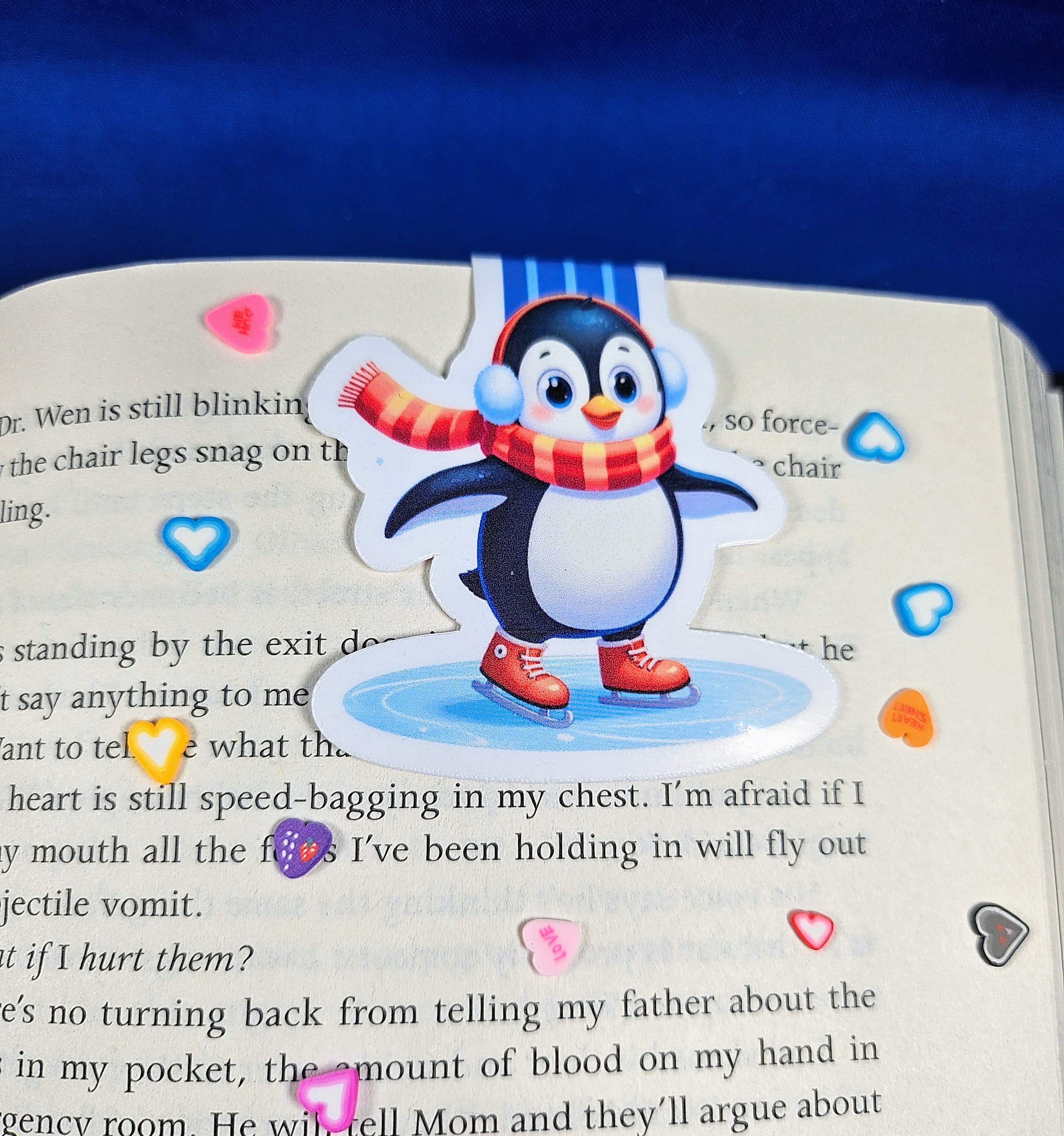 Skating Penguin Magnetic Bookmark Autumnmist Boutique