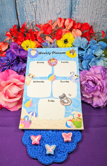 Poolside Pals Daily Planner Notepad 5.5&quot; x 8.5&quot;