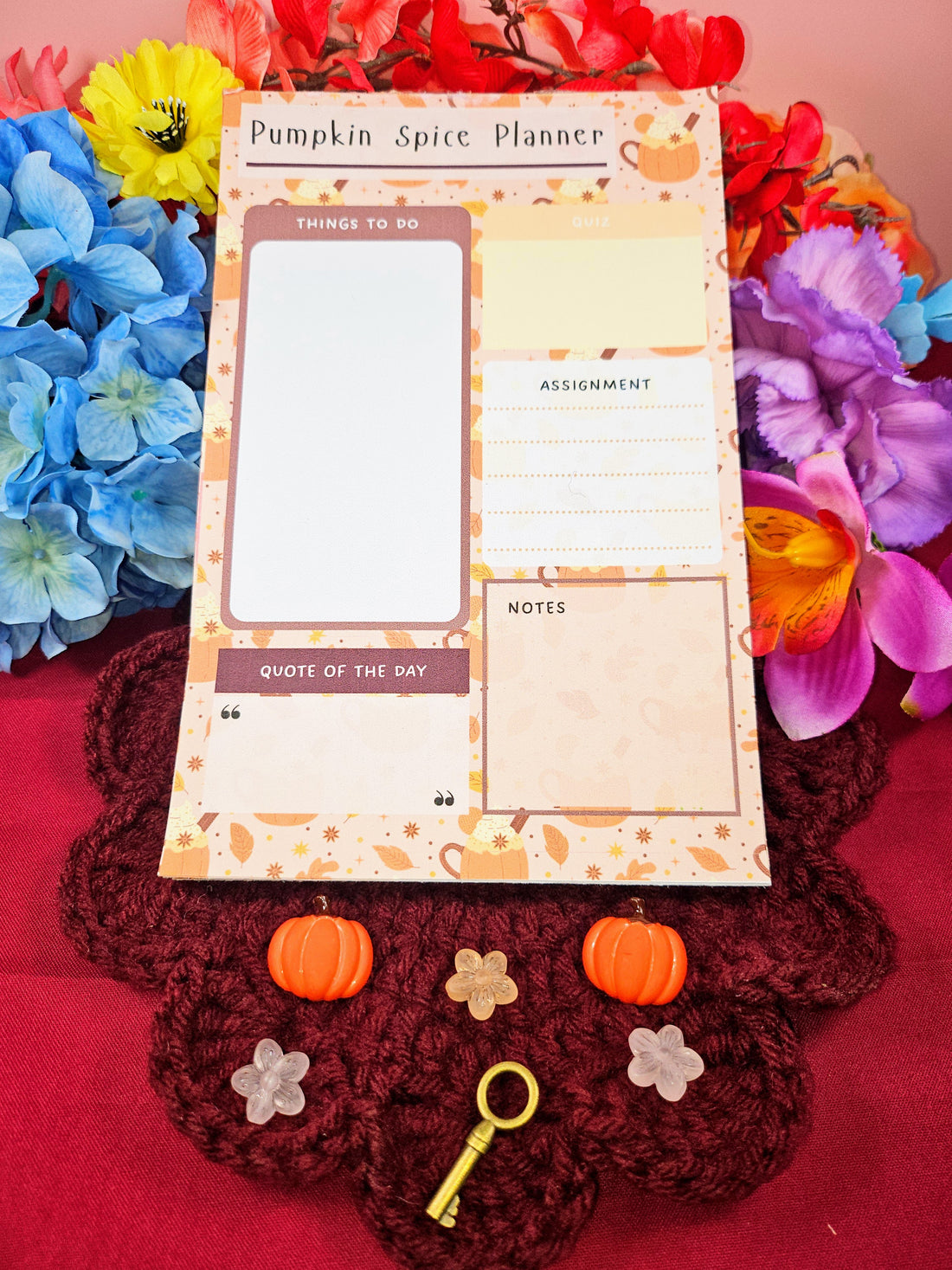 Pumpkin Spice Planner Notepad 5.5&quot; x 8.5&quot;