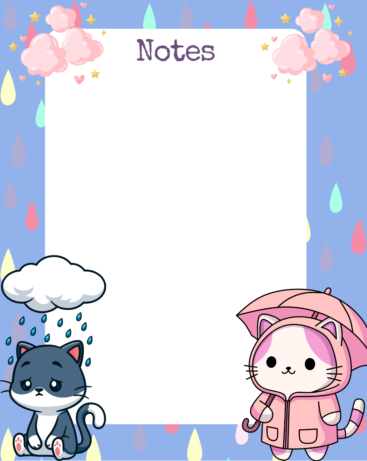 Rainy Mood – Dual Cat Notepad