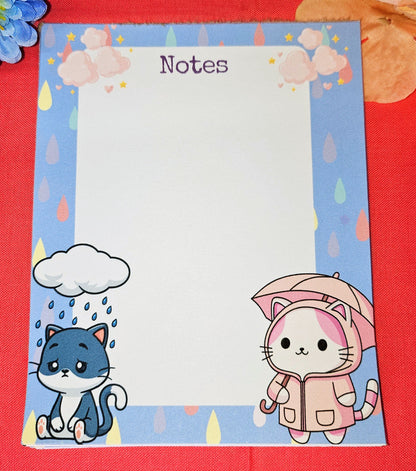 Rainy Mood – Dual Cat Notepad