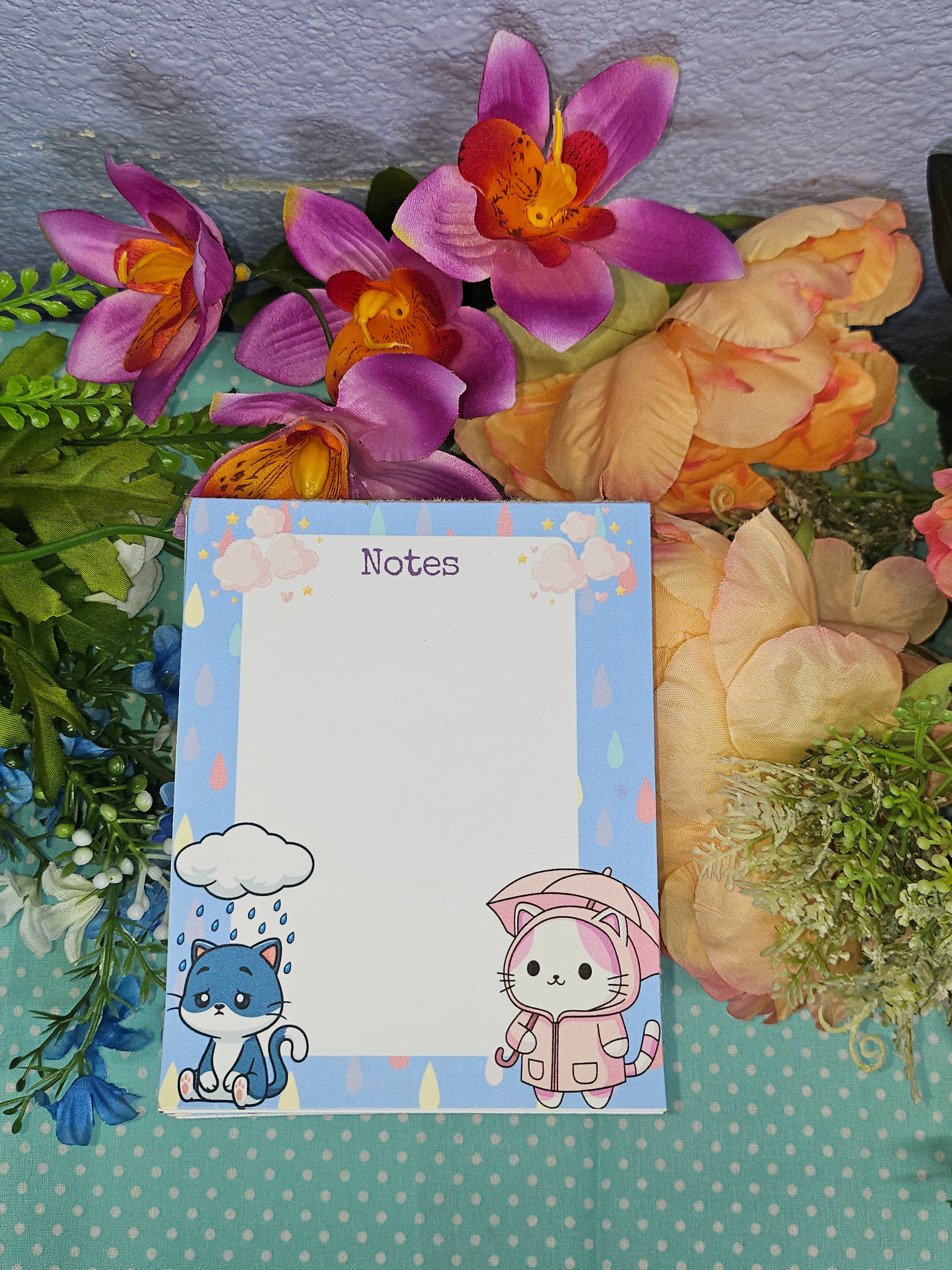 Rainy Mood – Dual Cat Notepad