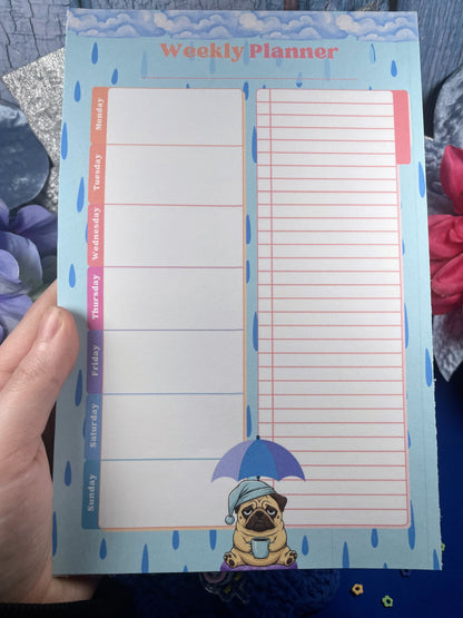 Rainy Dog Planner Notepad 5.5" x 8.5" Autumnmist Boutique