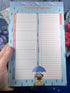 Rainy Dog Planner Notepad 5.5" x 8.5" Autumnmist Boutique