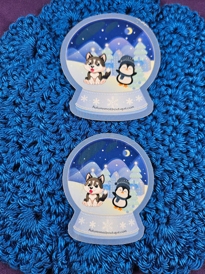 Winter Snowglobe Sticker Autumnmist Boutique