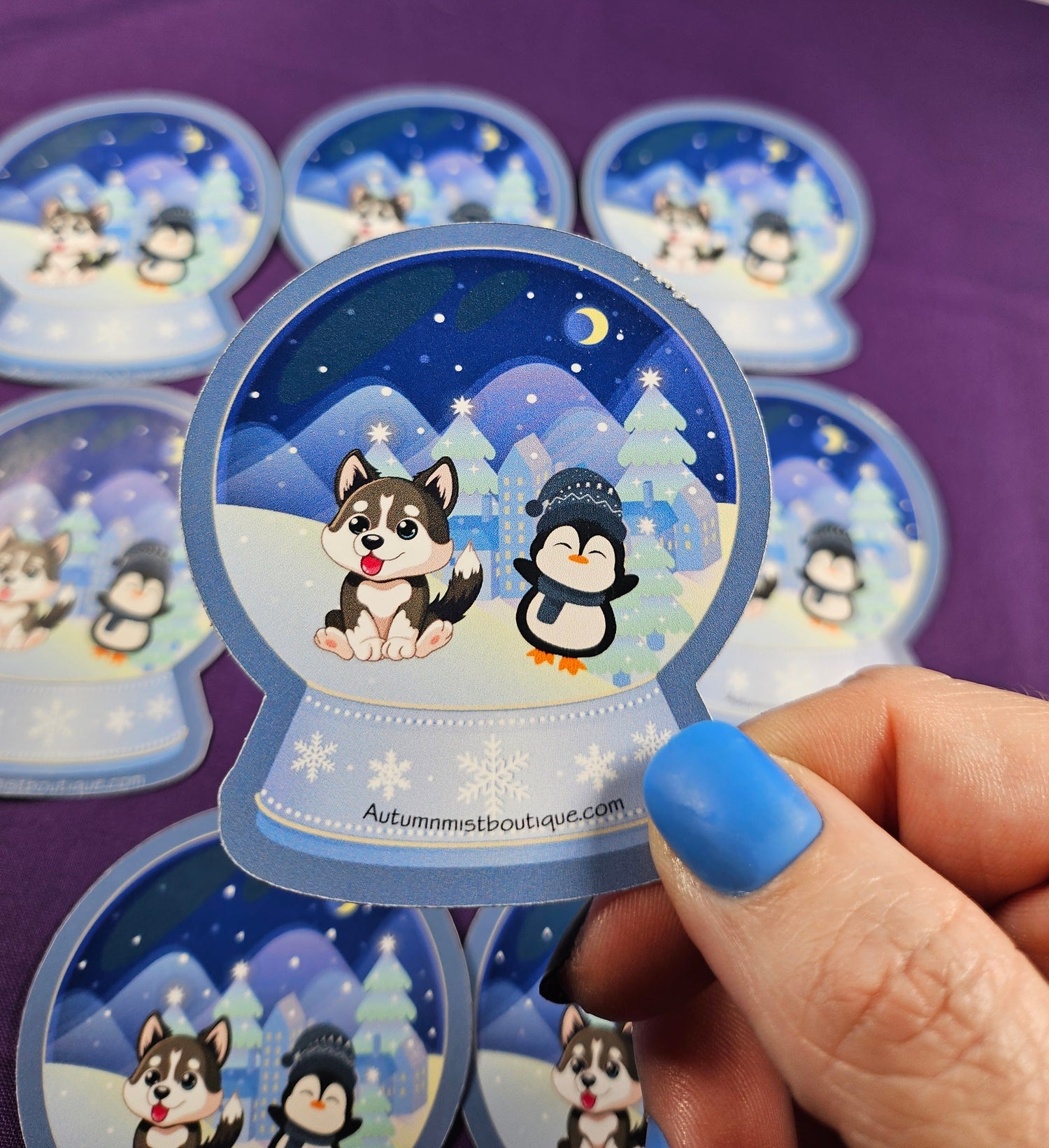 Winter Snowglobe Sticker Autumnmist Boutique