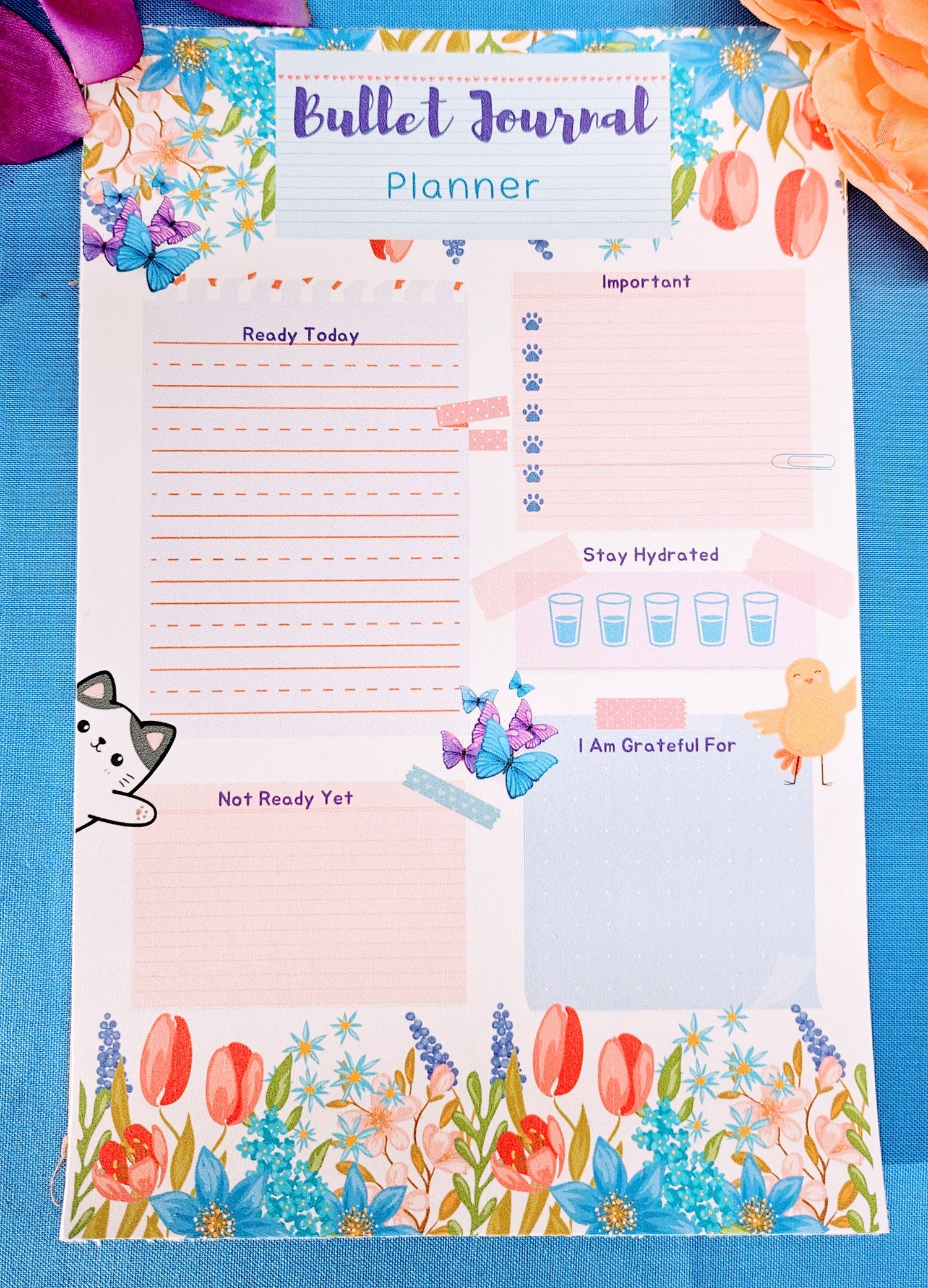 Bloom &amp; Plan Daily Planner Notepad 5.5&quot; x 8.5&quot;