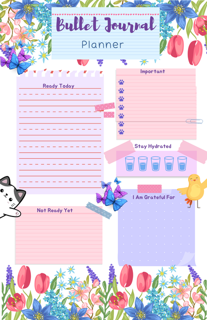 Bloom &amp; Plan Daily Planner Notepad 5.5&quot; x 8.5&quot;