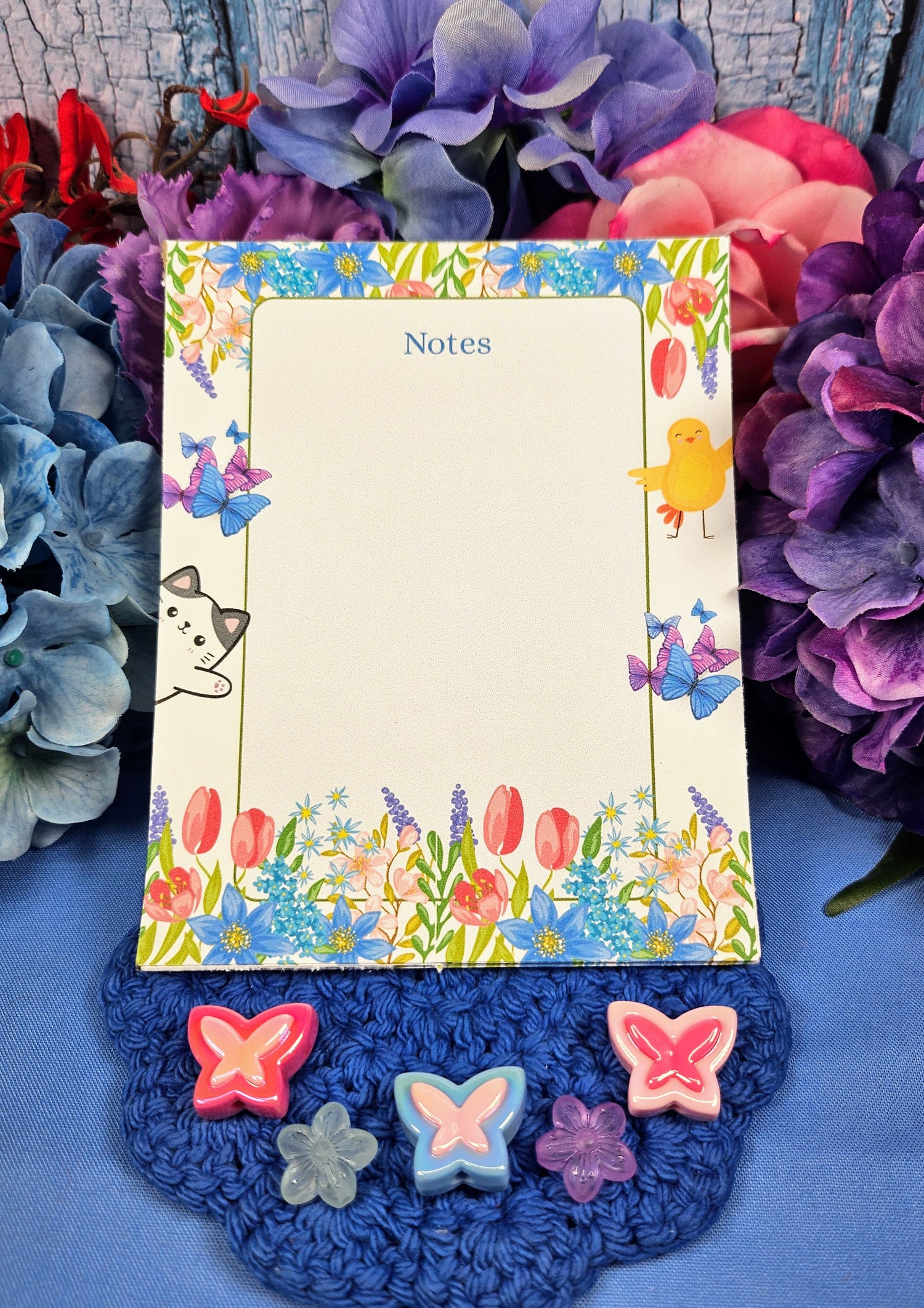 Whimsical Floral Animal Notepad
