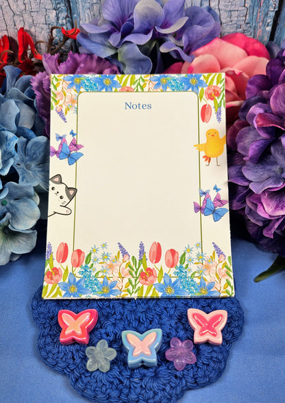 Whimsical Floral Animal Notepad