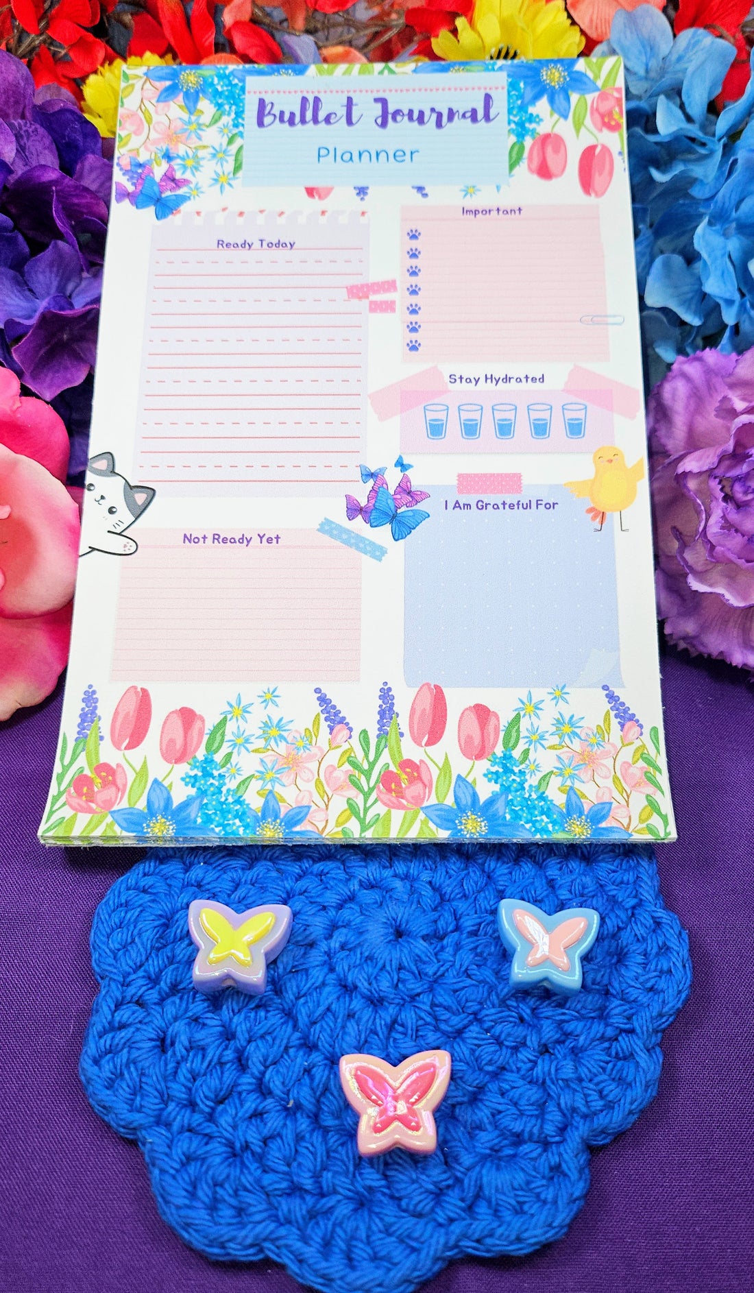 Bloom &amp; Plan Daily Planner Notepad 5.5&quot; x 8.5&quot;