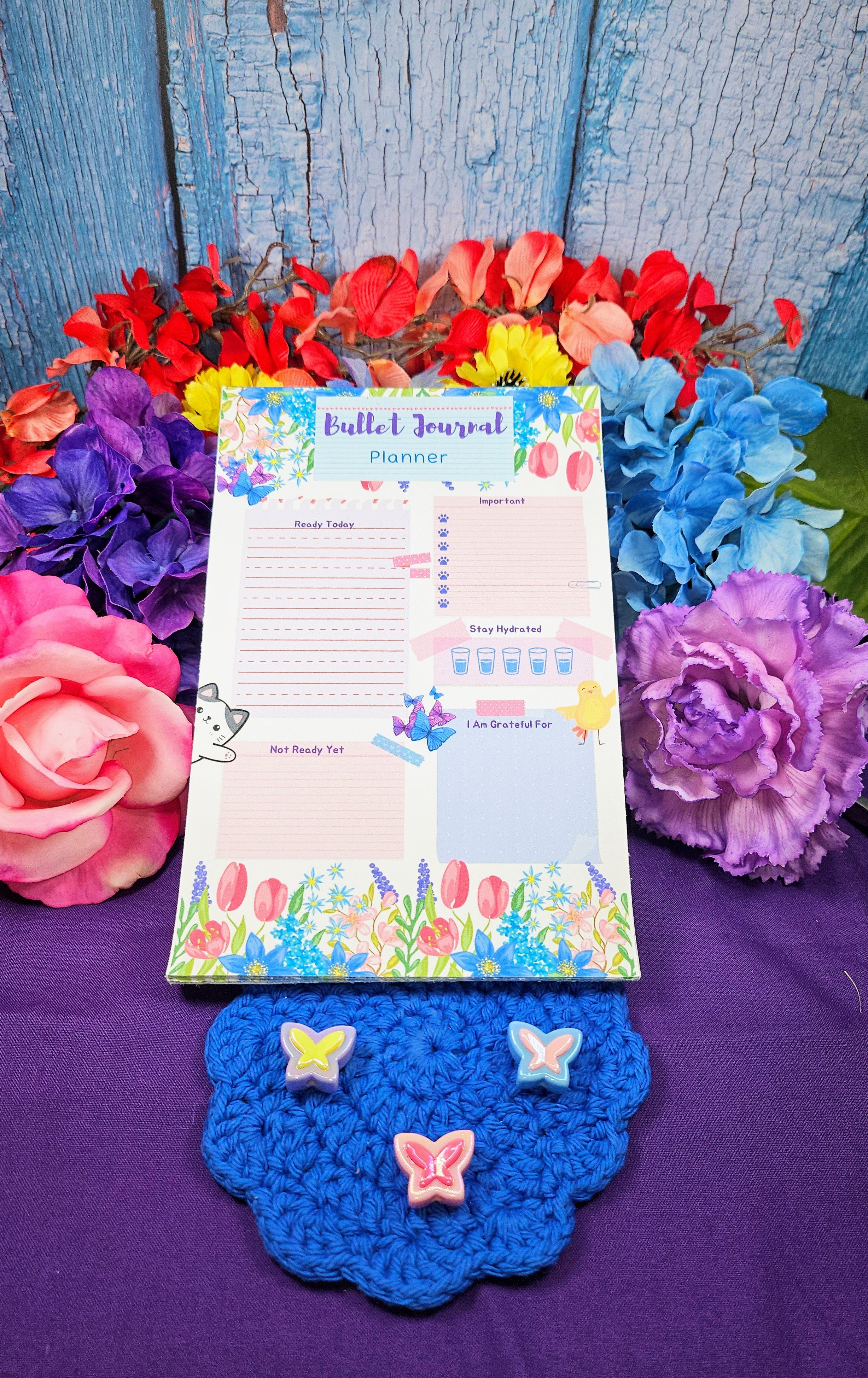 Bloom &amp; Plan Daily Planner Notepad 5.5&quot; x 8.5&quot;
