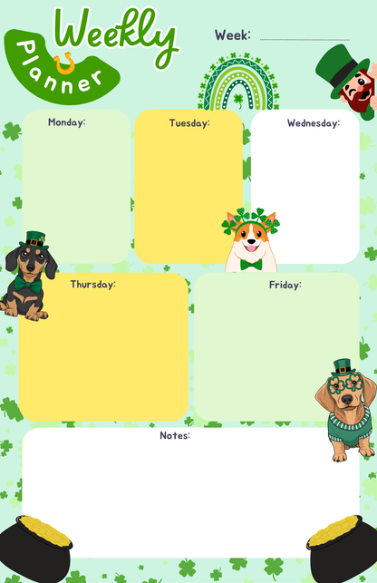 Lucky Tails Daily Planner Notepad 5.5&quot; x 8.5&quot;