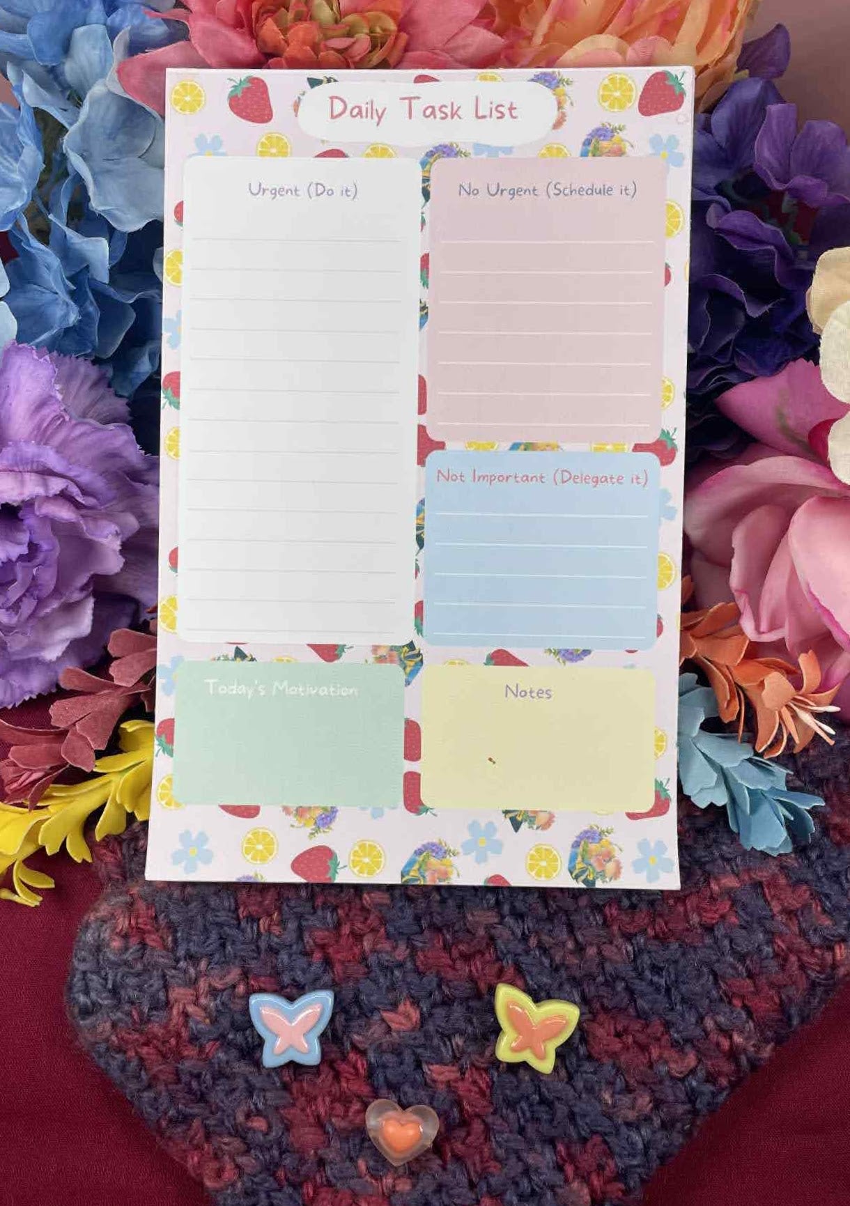 Berry Bright Daily Planner Notepad 5.5&quot; x 8.5&quot;