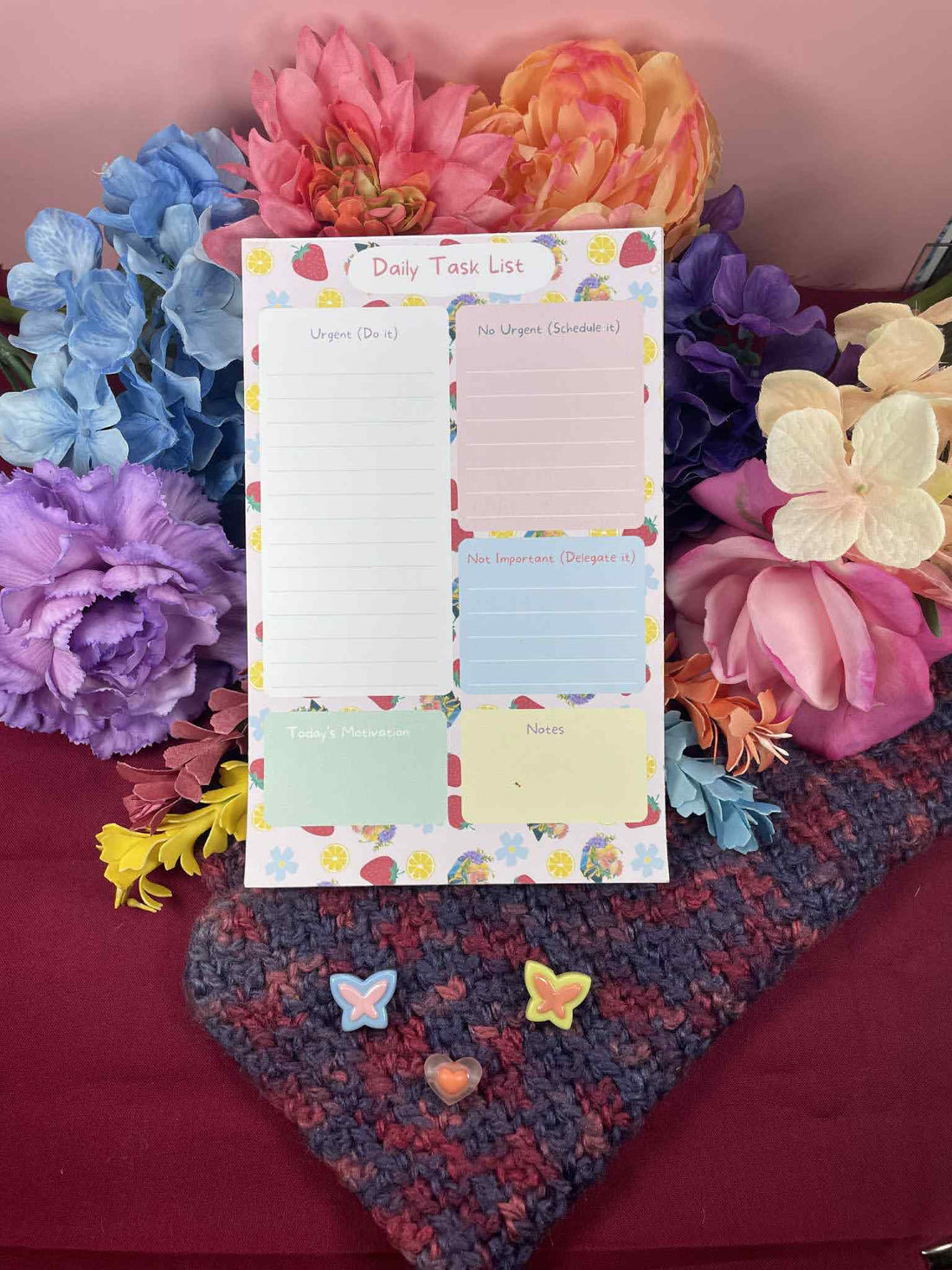 Berry Bright Daily Planner Notepad 5.5&quot; x 8.5&quot;