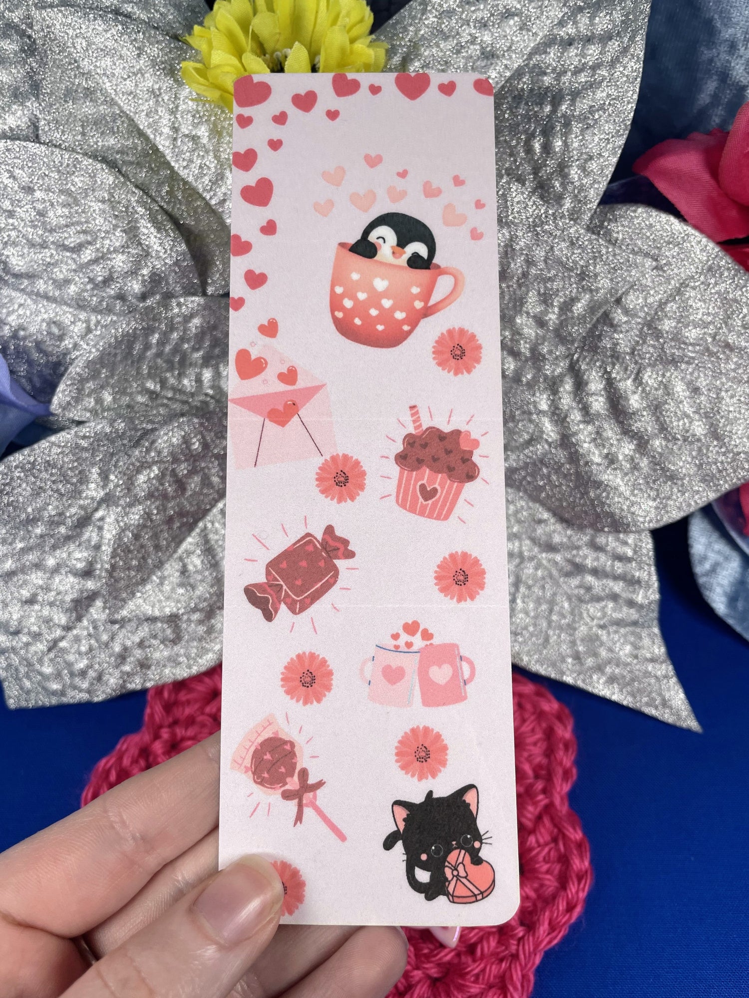Valentine Whiskers Laminated Bookmark Autumnmist Boutique