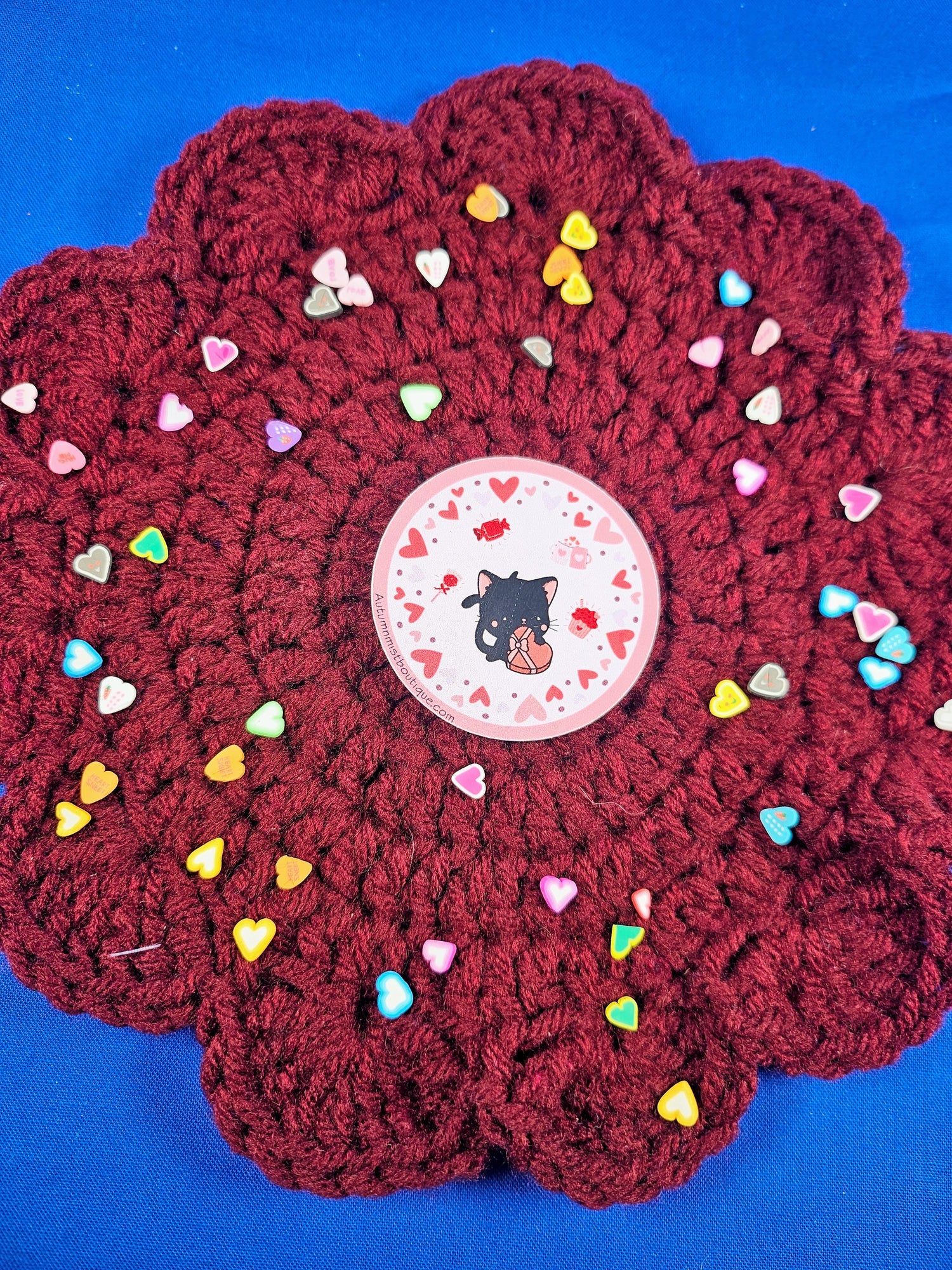 Valentine Whiskers Vinyl Sticker Autumnmist Boutique