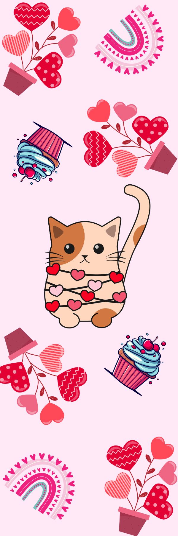 Sweetheart Cat Bookmark — Cozy Confections Edition