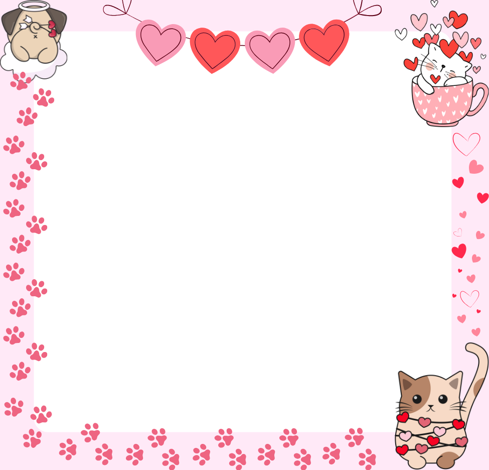 Paws &amp; Hearts Sticky Notes 3" x 3" Autumnmist Boutique