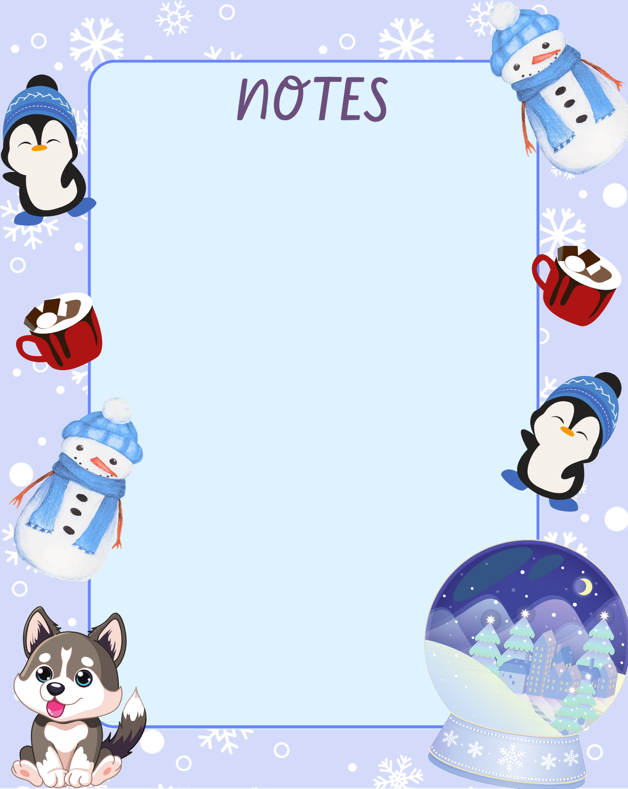 Frosty Friends Winter Notepad