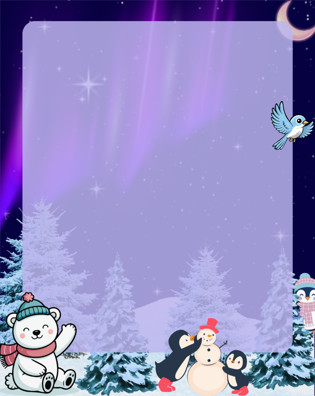 Winter Lights Notepad 4.25" x 5.5" Autumnmist Boutique