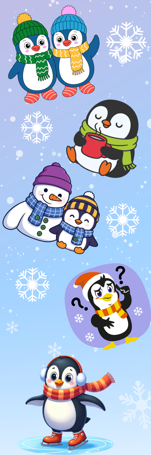 Flippers &amp; Frosty Laminated Bookmark Autumnmist Boutique