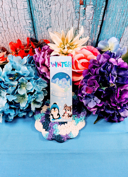Merry Christmas Bookmark — Winter Elegance Edition