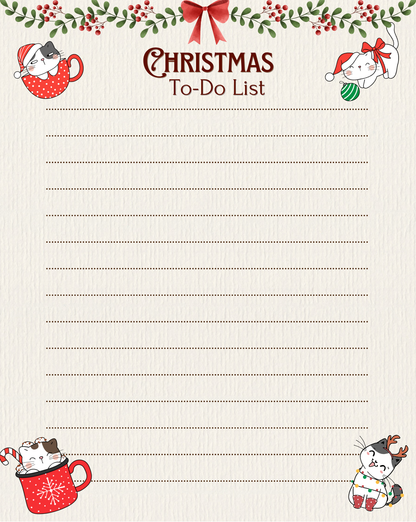 Penguin Dream Notepad holiday cat cover design