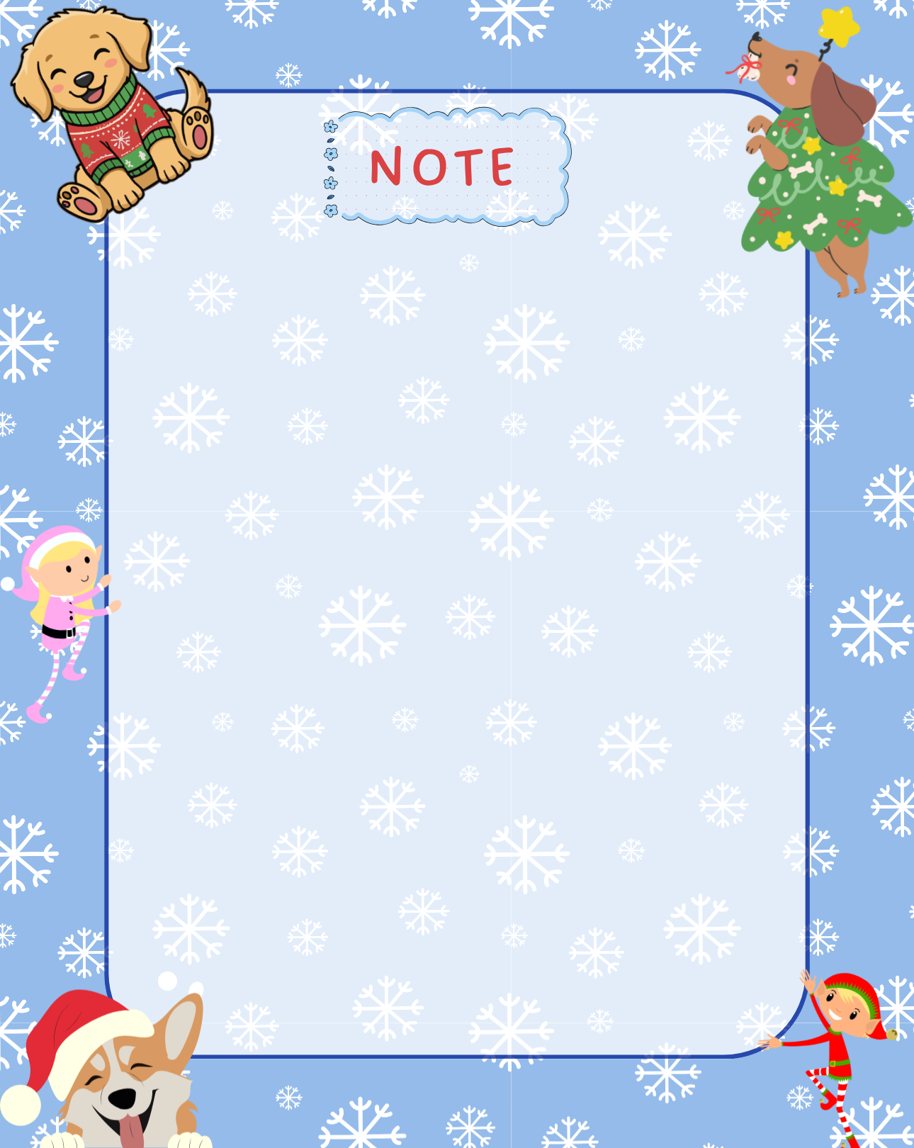 Penguin Dream Notepad festive dog stationery