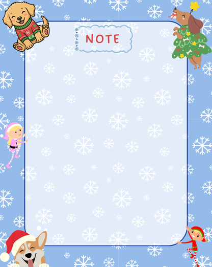 Penguin Dream Notepad festive dog stationery